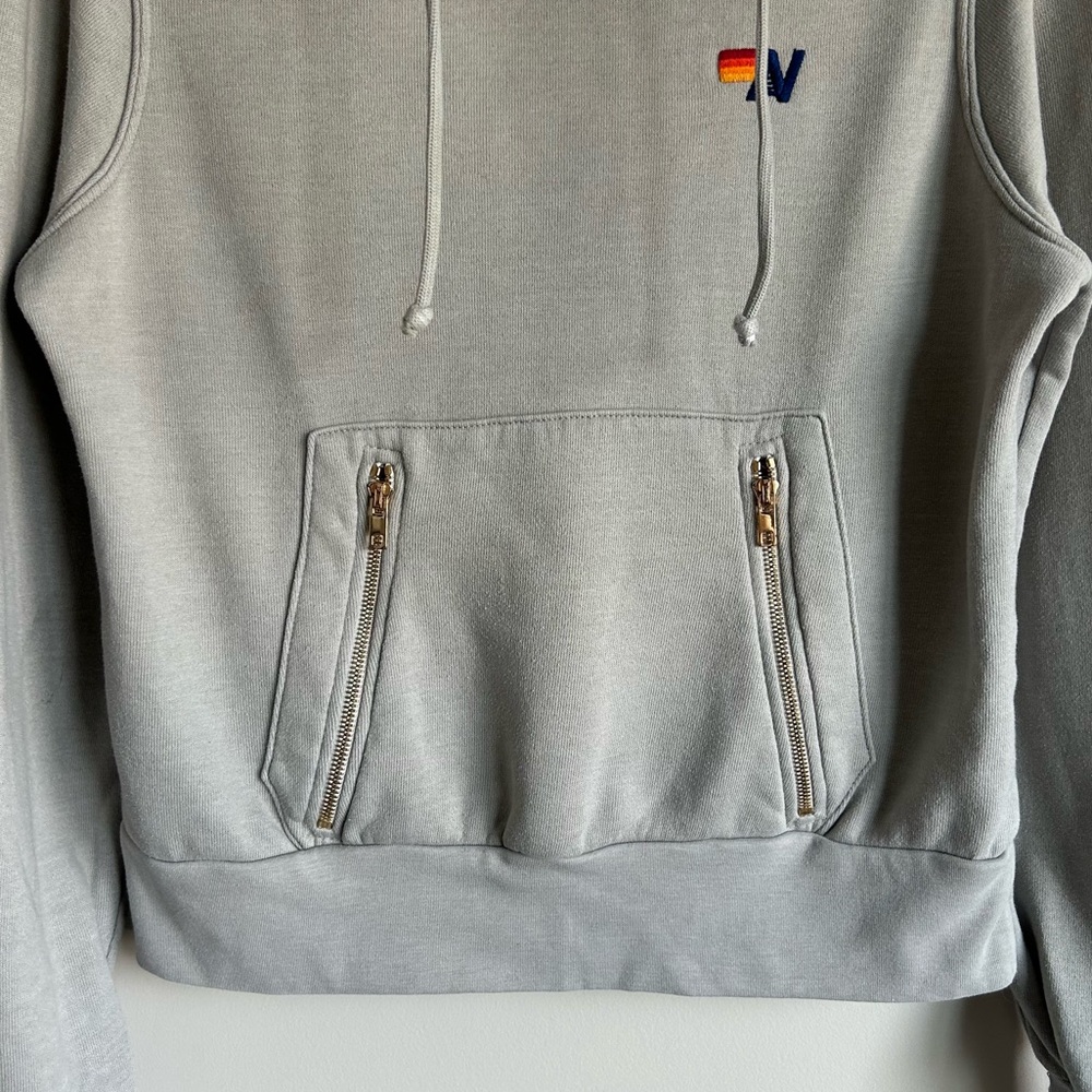 Aviator Nation Ninja Hoodie Light Grey Womens XS - Picture 6 of 8